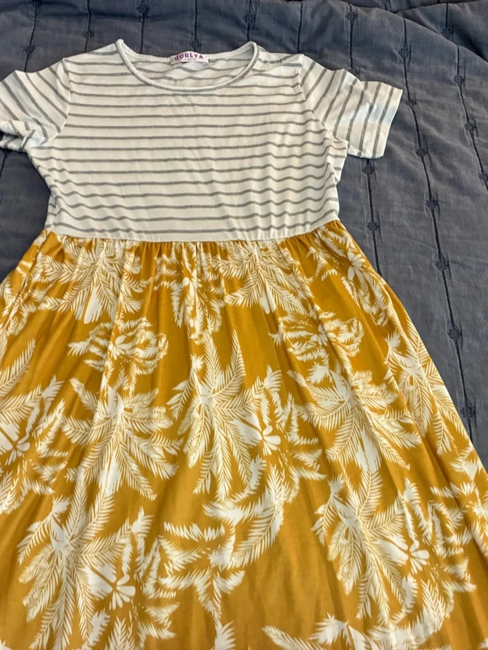 EUC Shein Girls Size 14 & Womens XS Tropical Print Maxi Dress Summer Beach Vacay